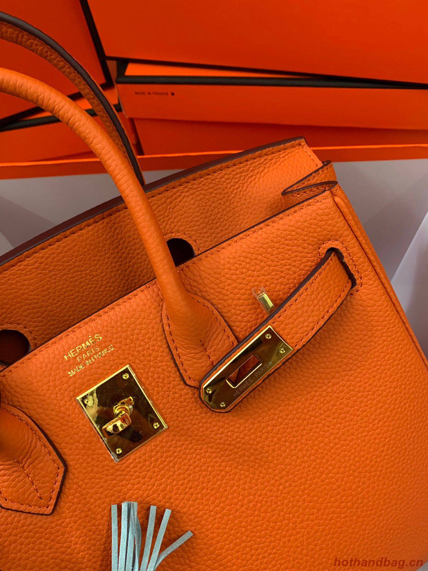 Hermes original Togo Leather HB35O Orange