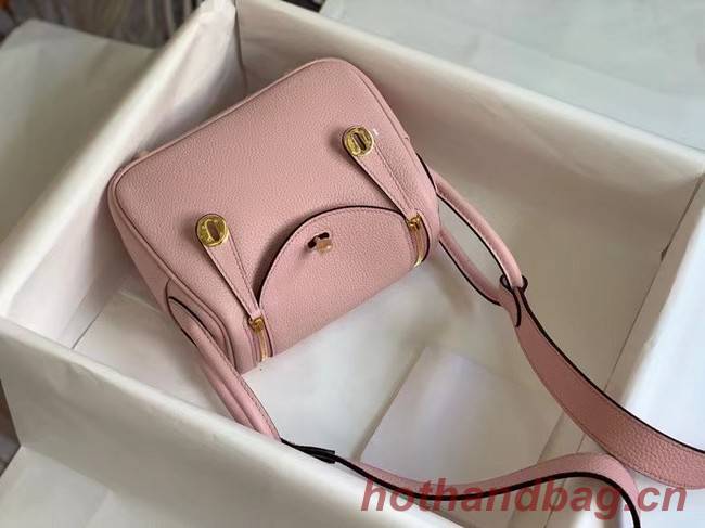 Hermes mini Lindy Original Togo Leather Bag OLD19 pink