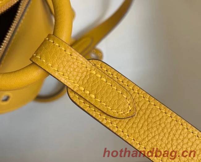 Hermes mini Lindy Original Togo Leather Bag OLD19 yellow