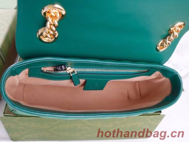 Gucci GG Marmont small shoulder bag 443497 Emerald green