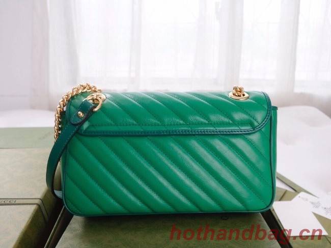 Gucci GG Marmont small shoulder bag 443497 Emerald green