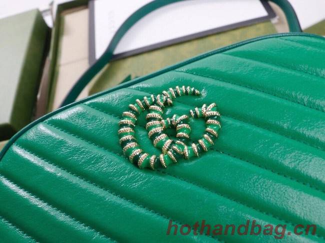 Gucci GG Marmont small shoulder bag 447632 Bright green