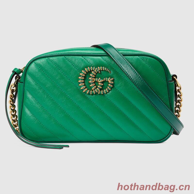 Gucci GG Marmont small shoulder bag 447632 Bright green