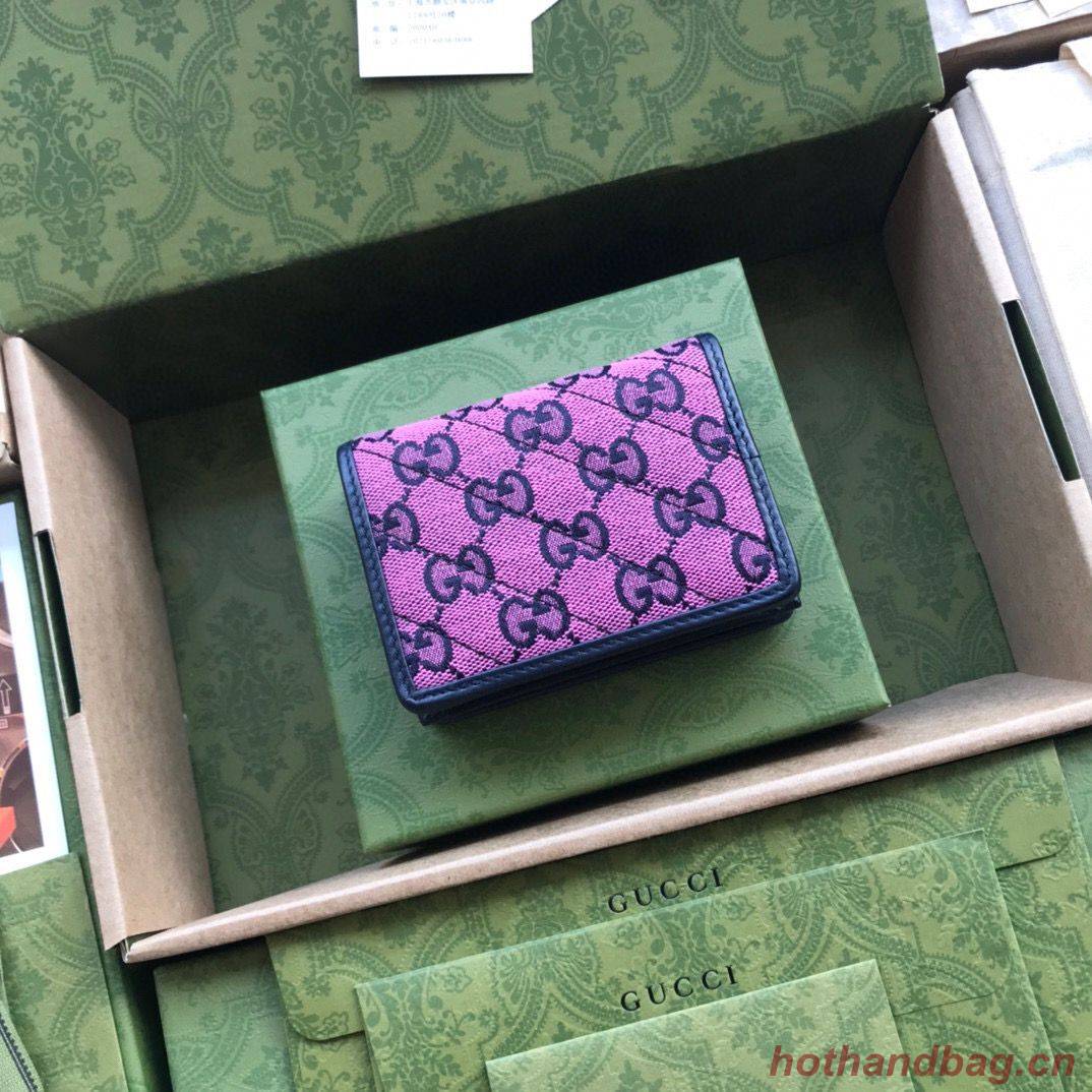 Gucci GG Marmont card case canvas 466492 Pink