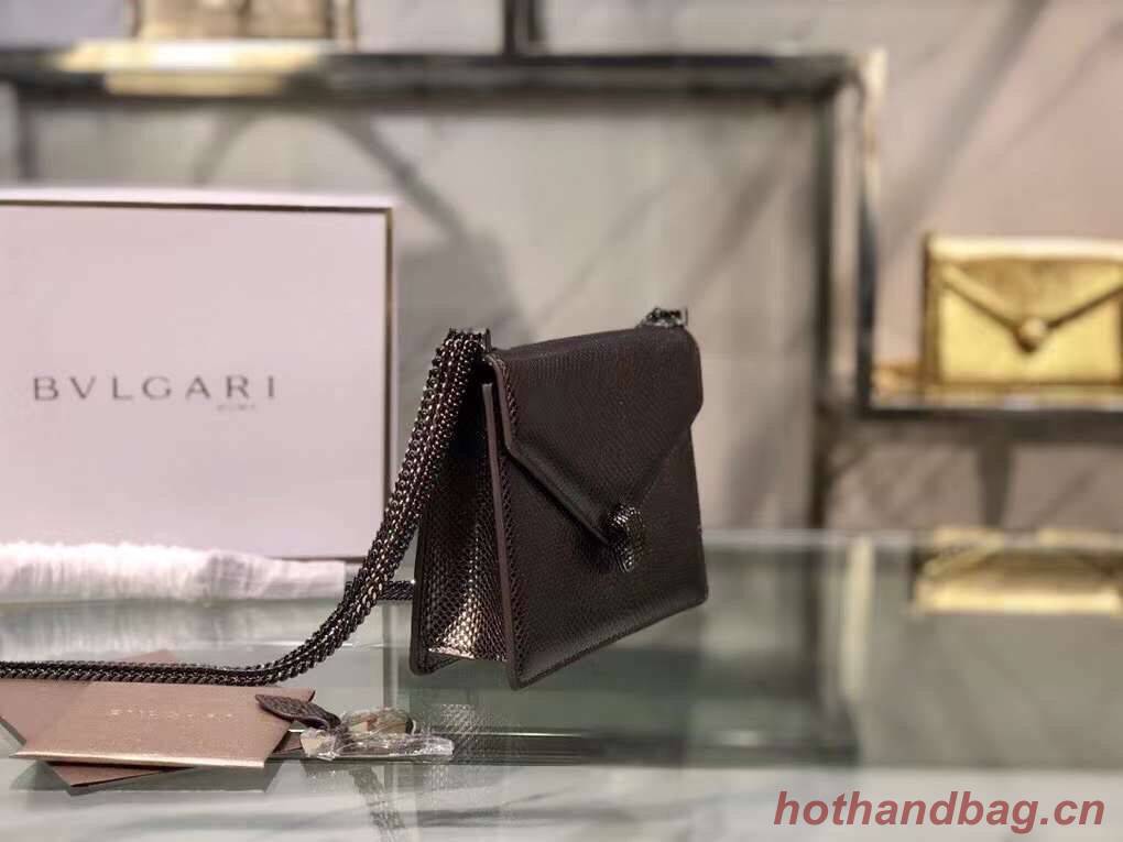 Bvlgari Serpenti Forever leather small crossbody bag B210544 silver grey