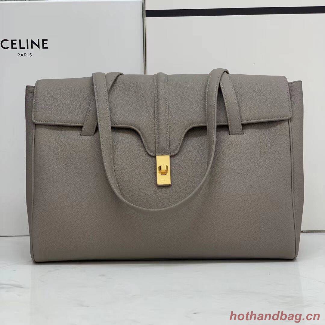 Celine MEDIUM SOFT 16 BAG IN SMOOTH CALFSKIN CR94043 grey