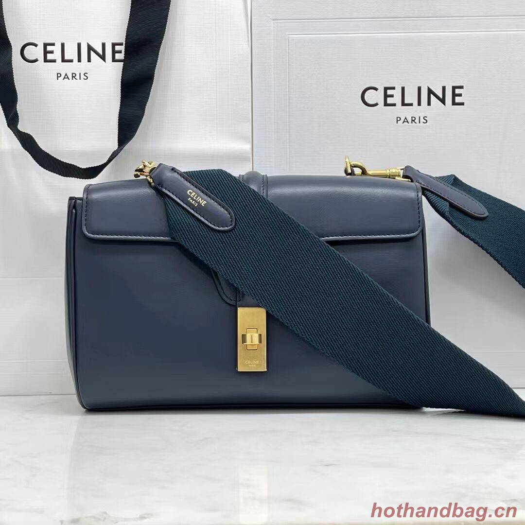 Celine TEEN SOFT 16 IN SMOOTH CALFSKIN 196853 NAVY BLUE