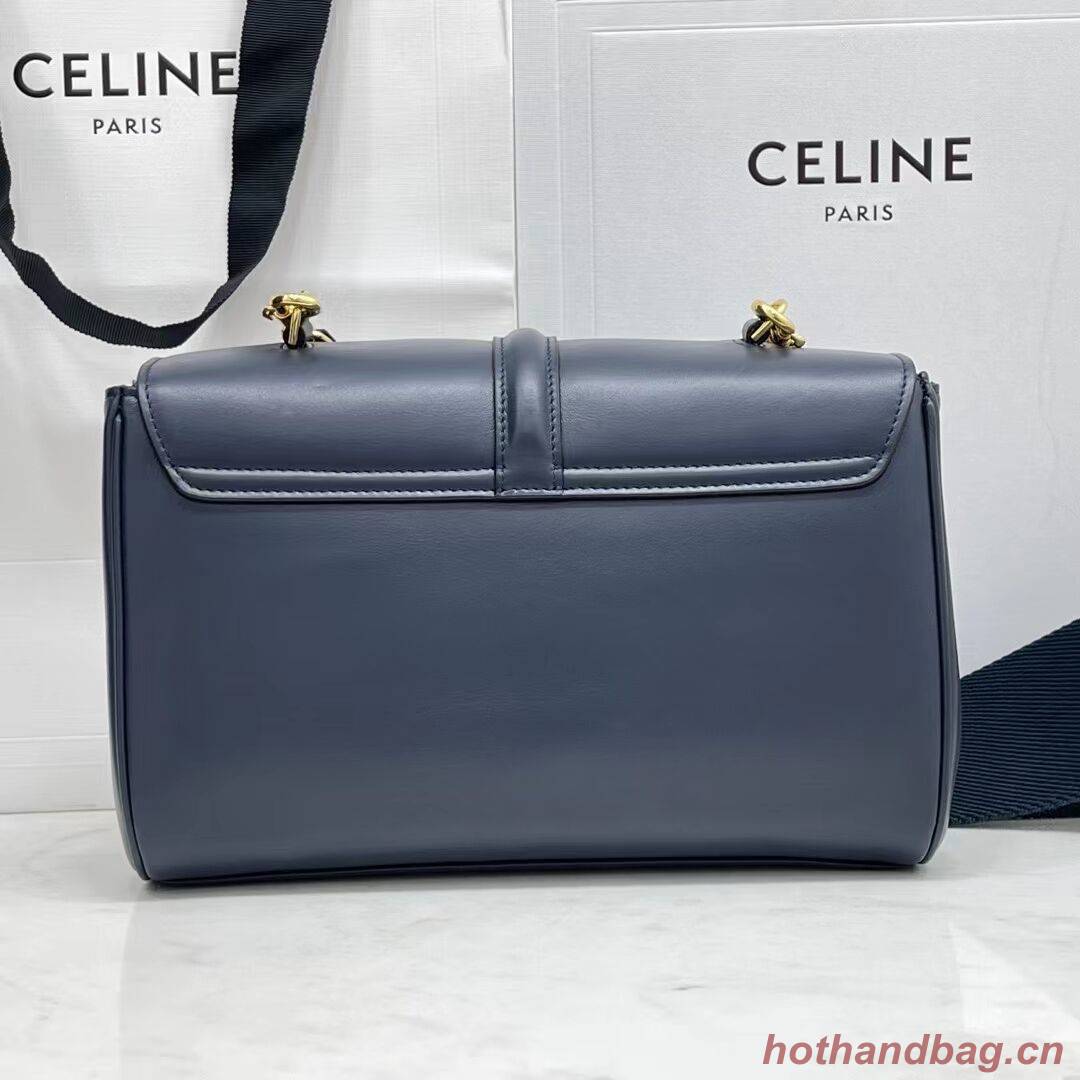 Celine TEEN SOFT 16 IN SMOOTH CALFSKIN 196853 NAVY BLUE