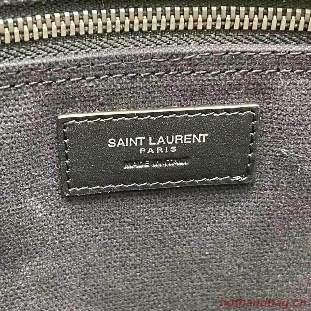 Yves Saint Laurent RIVE GAUCHE N/S SHOPPING BAG IN COTTON 9E1070 black