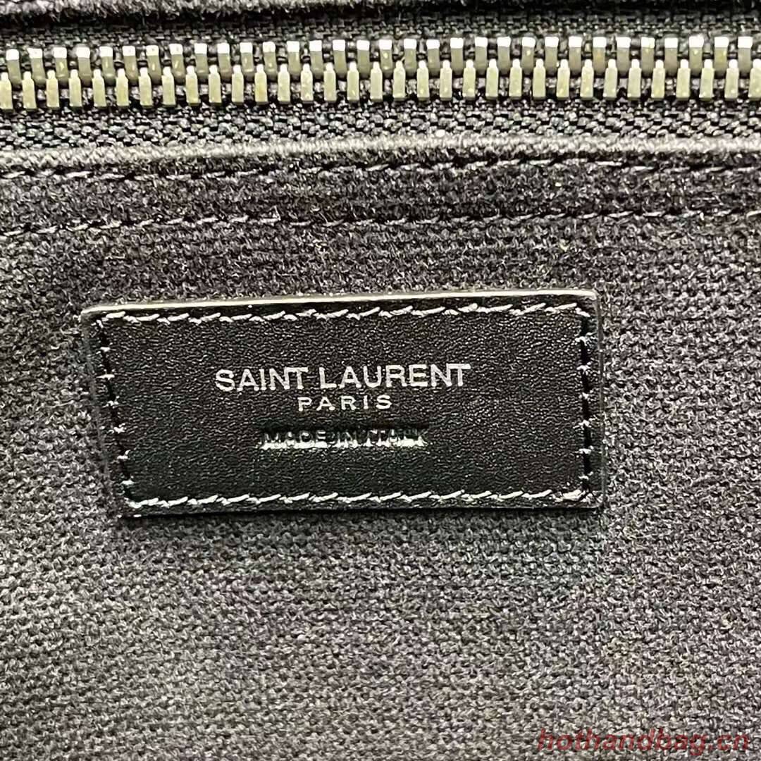 Yves Saint Laurent Tote Book Weave Shopping Bag D23698 Black