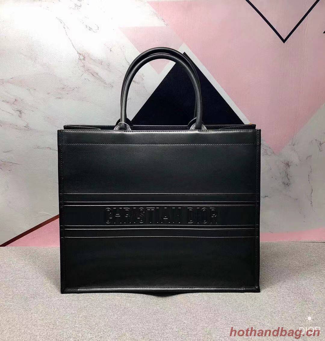 DIOR BOOK TOTE ORIGINAL LEATHER BAG M1287 BLACK