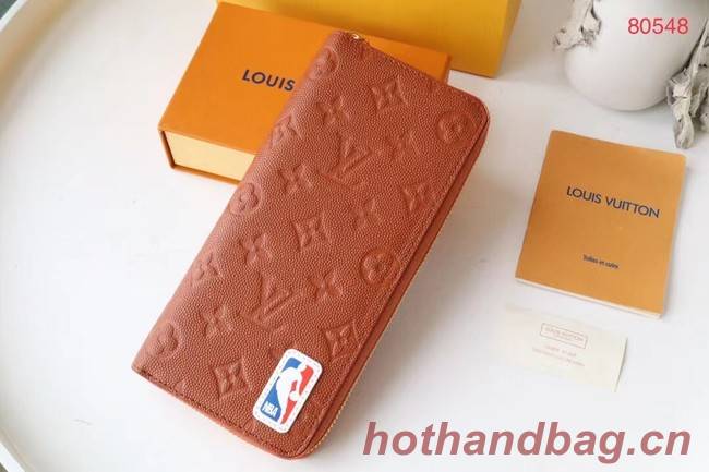 Louis Vuitton LVXNBA ZIPPY WALLET VERTICAL M80548 BROWN