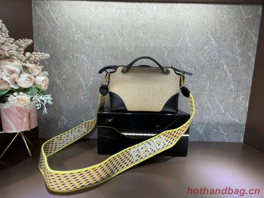 FENDI Braided Straw Bag  F1578 Black