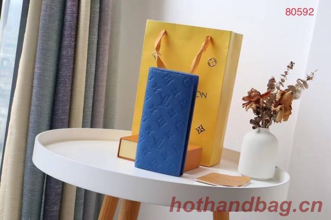 Louis Vuitton BRAZZA WALLET M80592 blue