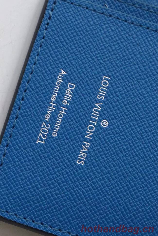 Louis Vuitton BRAZZA WALLET M80801 blue