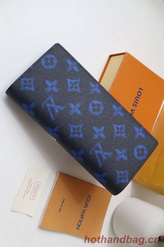 Louis Vuitton BRAZZA WALLET M80801 blue