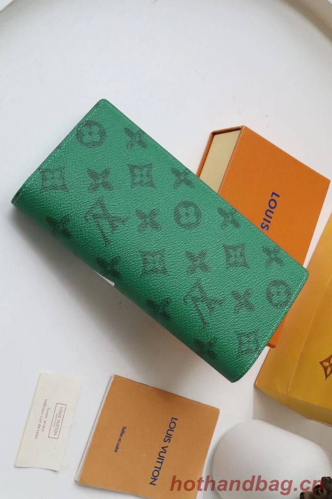 Louis Vuitton BRAZZA WALLET M80801 green