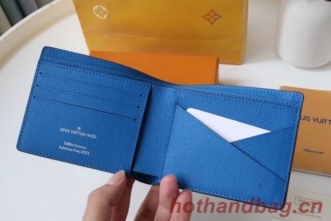 Louis Vuitton MULTIPLE WALLET M80850 blue