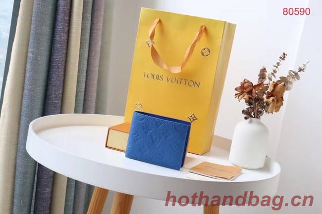 Louis Vuitton SLENDER WALLET M80590 blue