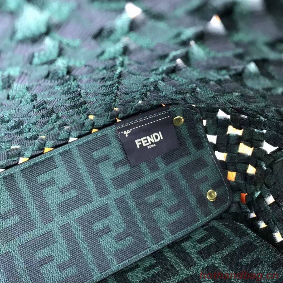 Fendi Weave Bag F6501 blackish green