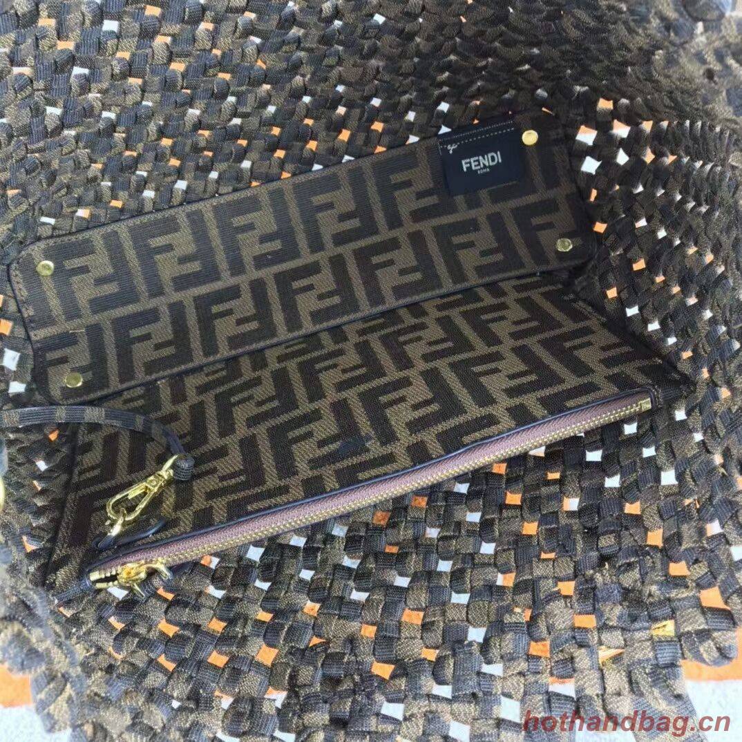 Fendi Weave Bag F6501 brown