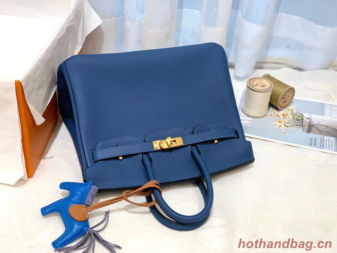 Hermes Birkin 25CM Togo Bag Original Leather H25E Dark Blue