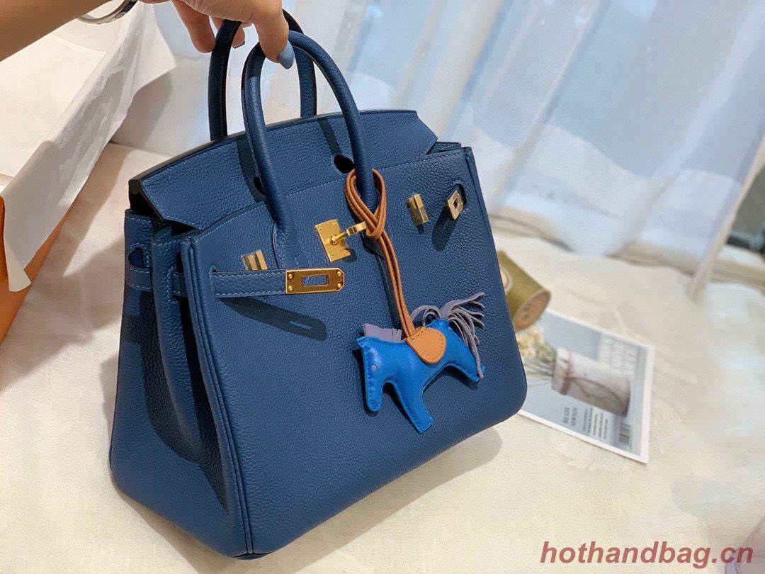 Hermes Birkin 25CM Togo Bag Original Leather H25E Dark Blue