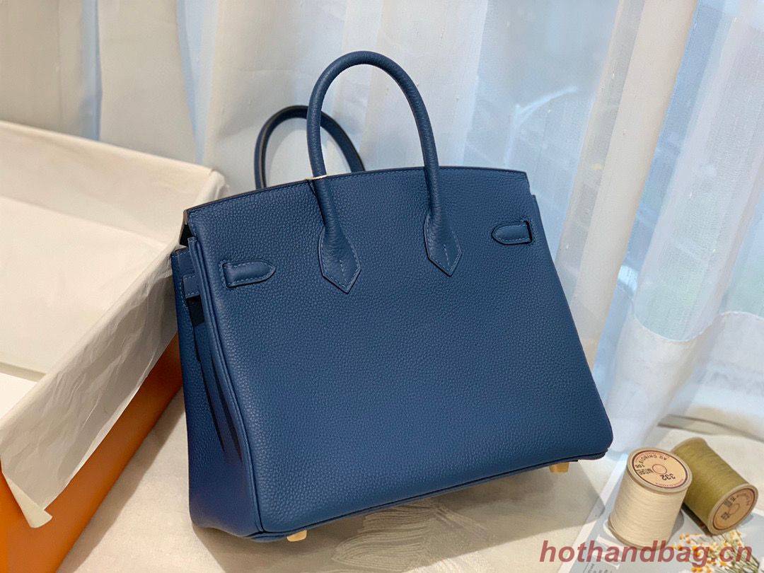 Hermes Birkin 25CM Togo Bag Original Leather H25E Dark Blue