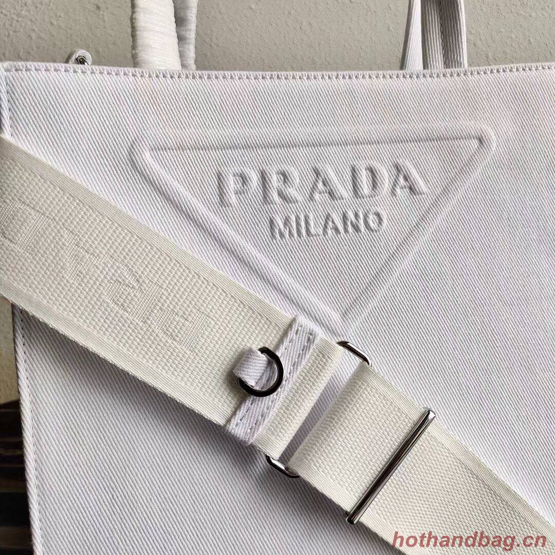 Prada Drill tote bag 1BG382 white