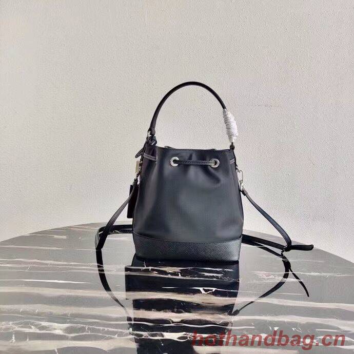 Prada Saffiano leather mini shoulder bag 1AE055 black