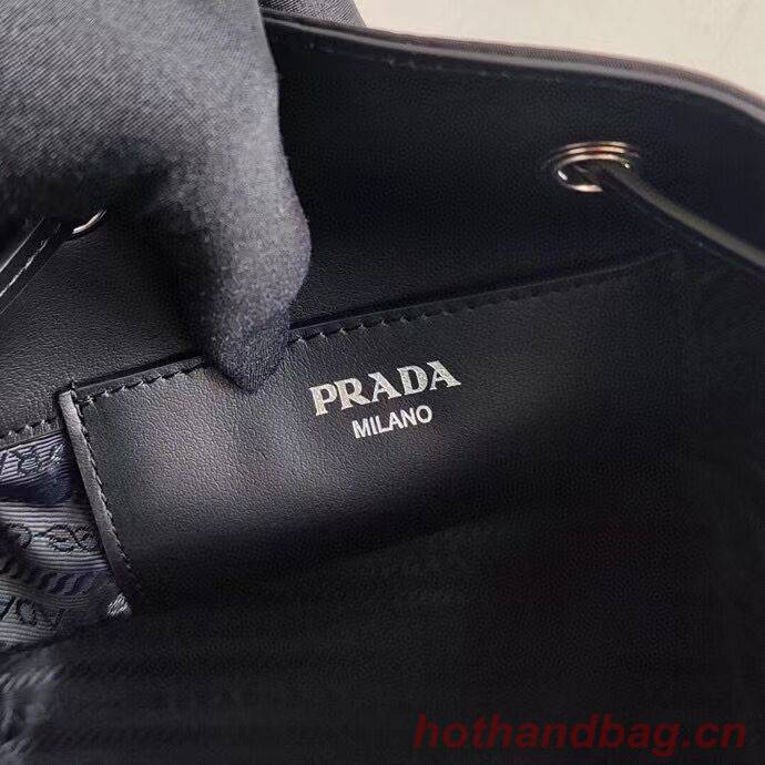 Prada Saffiano leather mini shoulder bag 1AE055 black