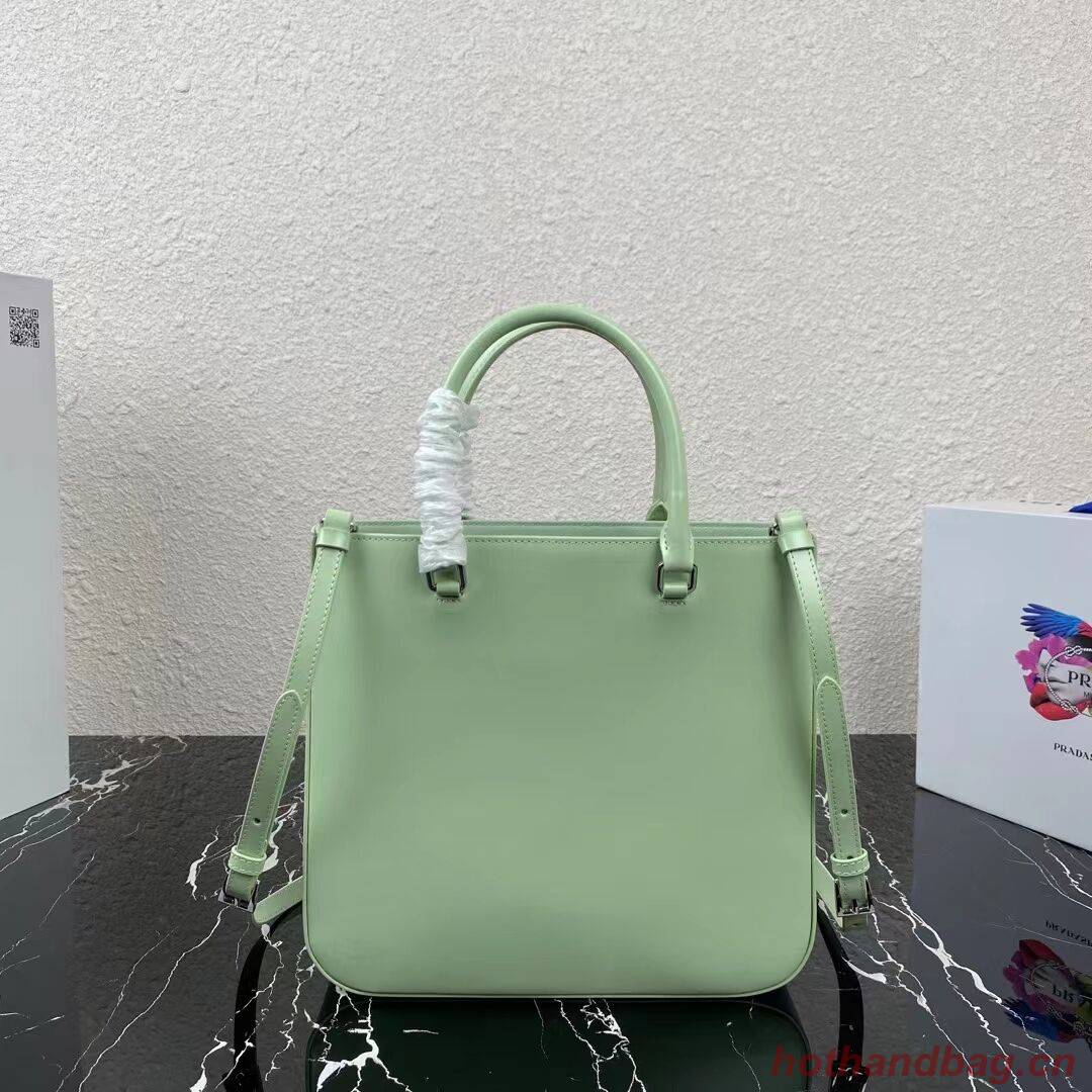 Prada brushed leather tote 1BA330 light green