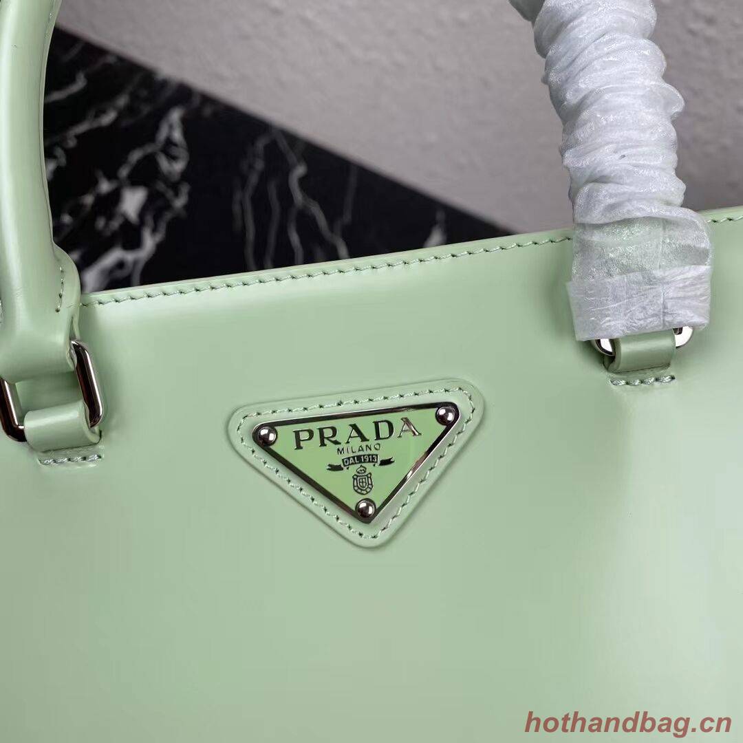 Prada brushed leather tote 1BA330 light green