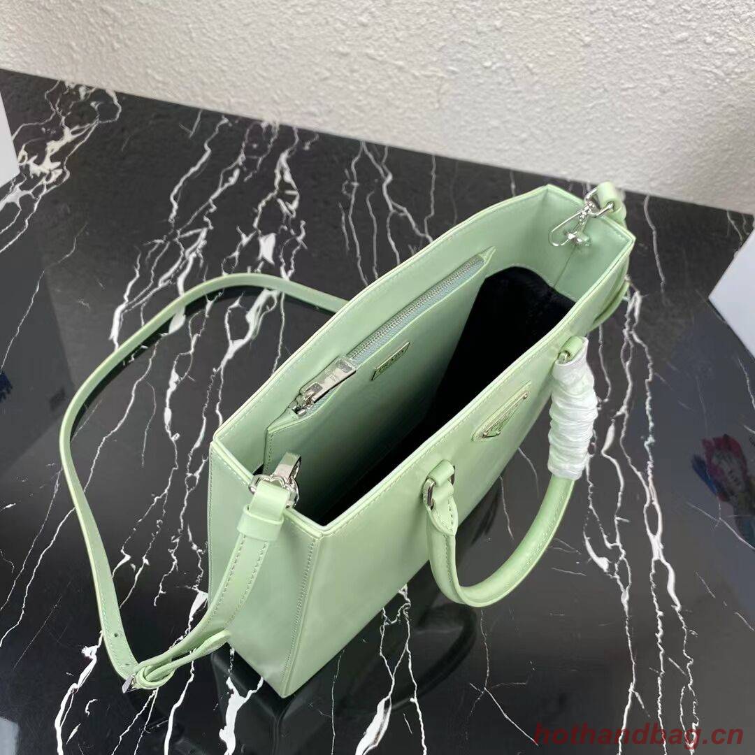 Prada brushed leather tote 1BA330 light green