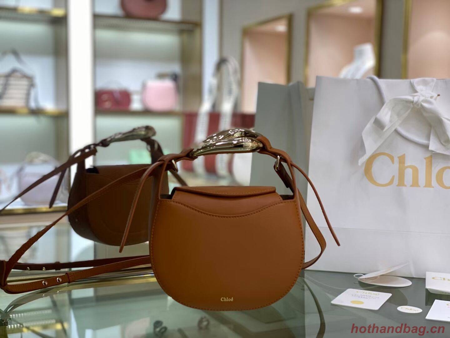 Chloe Original Calfskin Leather Bag 3S1350 brown