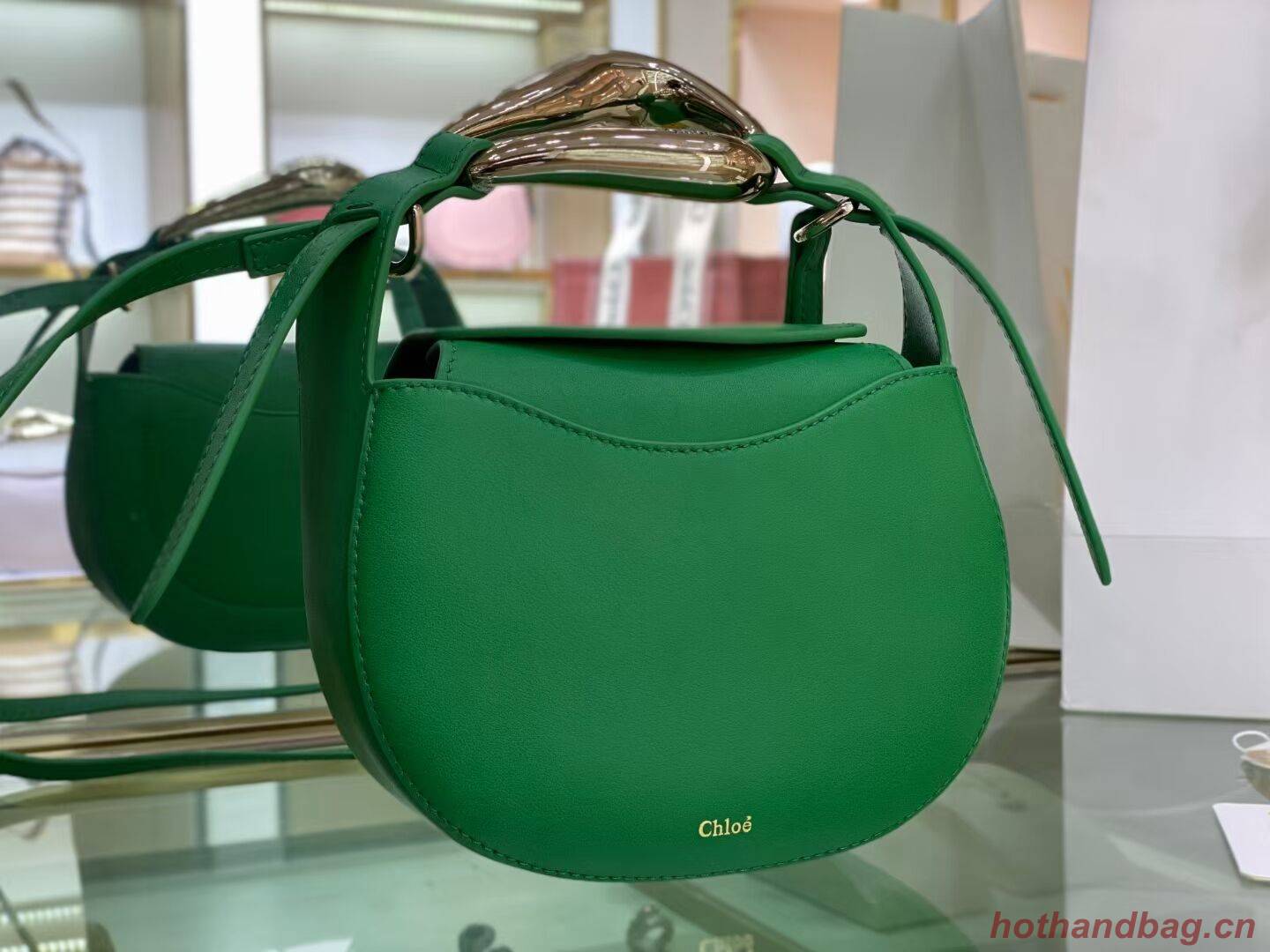 Chloe Original Calfskin Leather Bag 3S1350 green