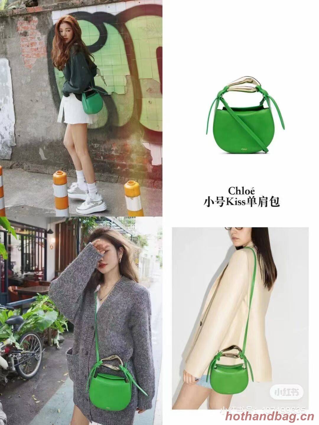 Chloe Original Calfskin Leather Bag 3S1350 green