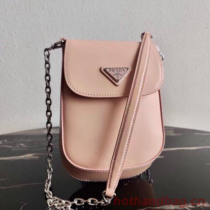 Prada Brushed leather mini-bag 1BH185 light pink