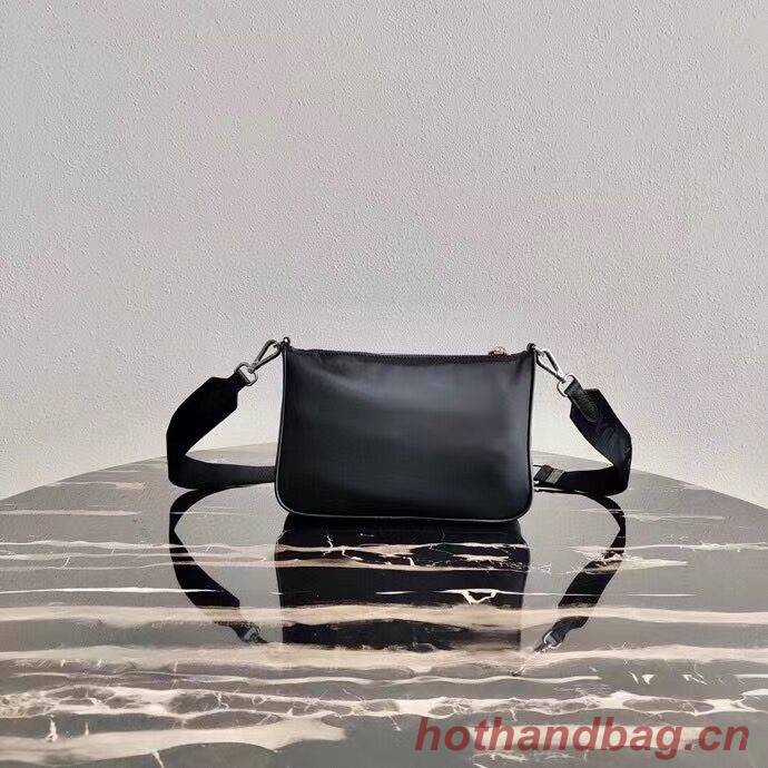 Prada Brushed leather small bag 2BH168 black