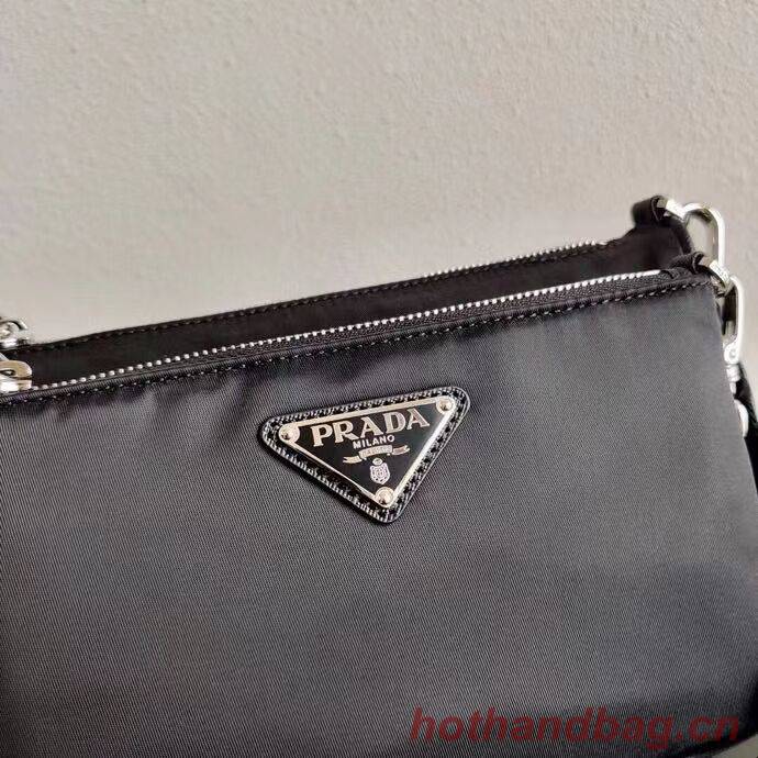 Prada Brushed leather small bag 2BH168 black