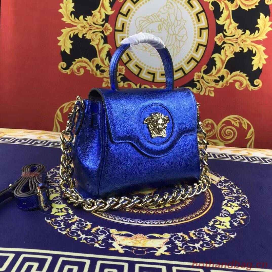 Versace Original Calfskin Leather Bag FS1040 blue