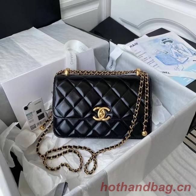 Chanel Flap Shoulder Bag Original leather AS2649 black