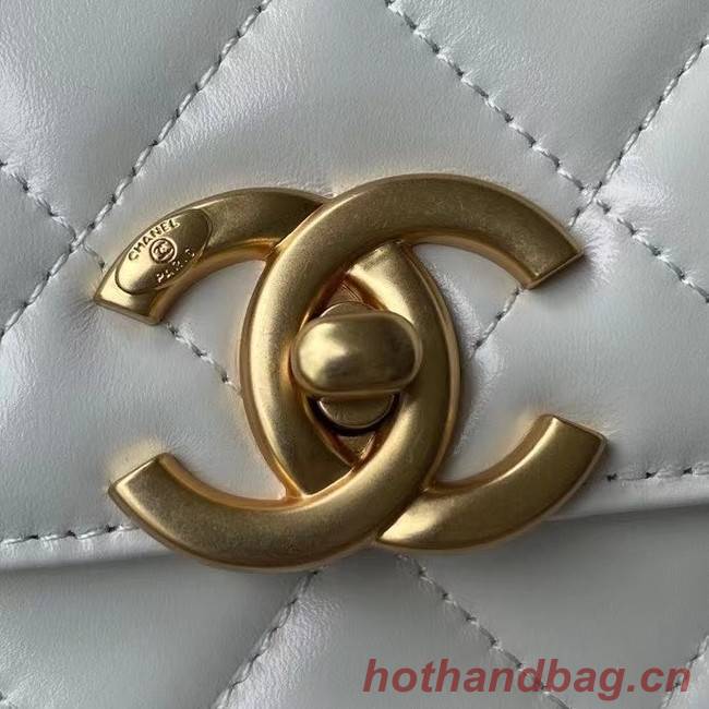 Chanel Flap Shoulder Bag Original leather AS2649 white