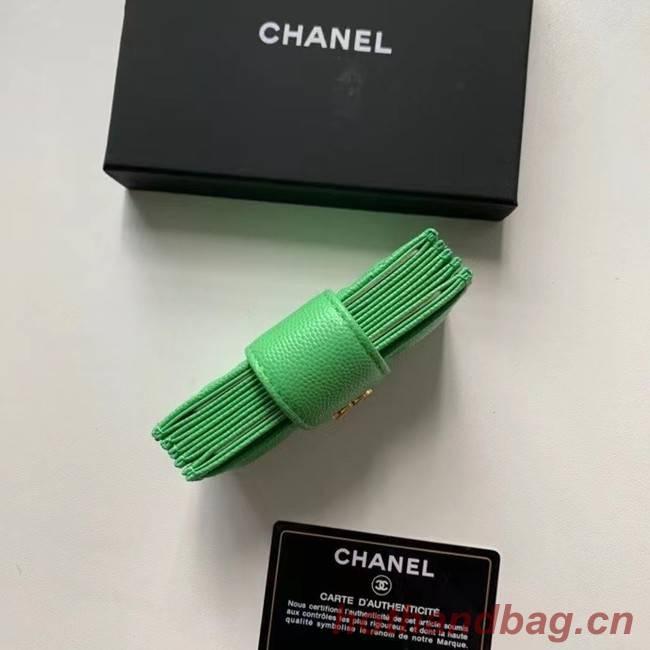 Chanel card holder AP0342 green