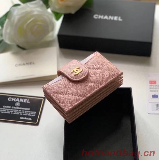 Chanel card holder AP0342 pink