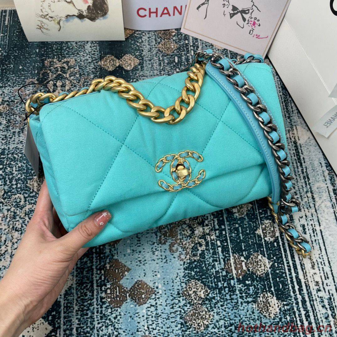 CHANEL 19 Flap Bag AS1160 AS1161 AS1162 Blue