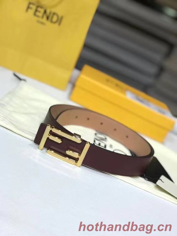 Fendi Leather Belt F2374 30mm