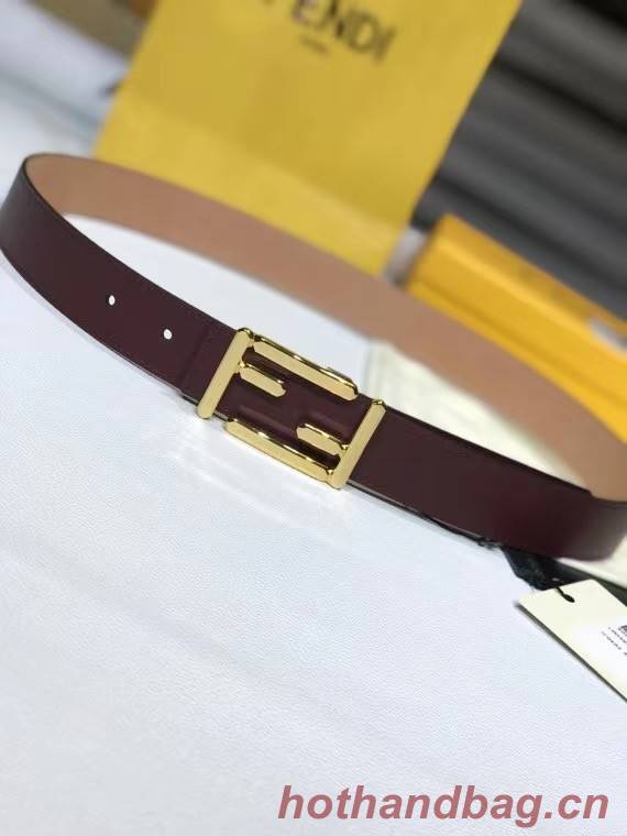 Fendi Leather Belt F2374 30mm