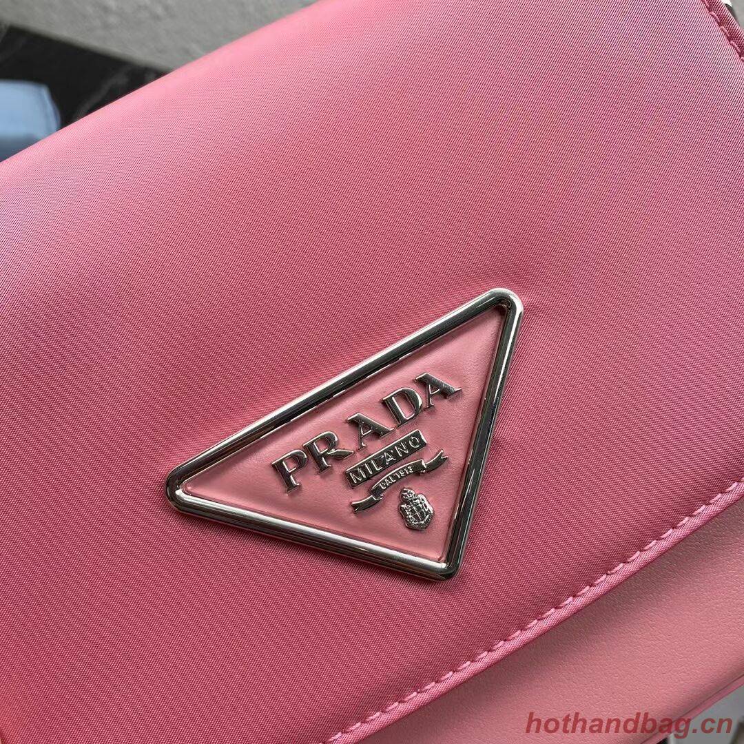 Prada Small brushed leather shoulder bag 1BA263 pink