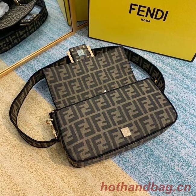 Fendi BAGUETTE Brown fabric bag 8BR600A6